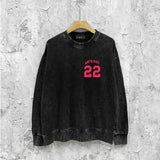 Amiri washed sweatshirt red letter miter letter print washed old