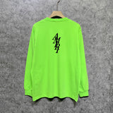Amiri long sleeve shirts vertical small overlapping letterprinting