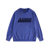 Amiri washed sweatshirt grid missing print washed old