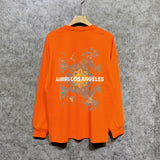 Amiri long sleeve shirts damaged oil painting printing