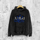 Amiri washed hoodie new font cobra washed distressed printing