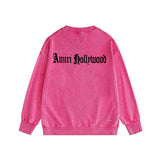 Amiri washed sweatshirt sanskrit printing washed and distressed
