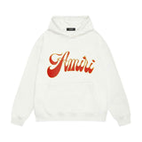Amiri hoodie flame gold letterprinting