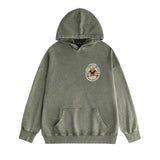 Amiri washed hoodie oil painting flying eagle distressed printing
