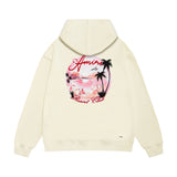 Amiri hoodie pink beach print