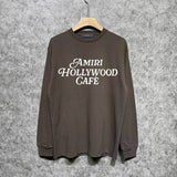 Amiri long sleeve shirts hollywood font printing