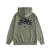 Amiri washed hoodie skeleton letter washed distressed printing