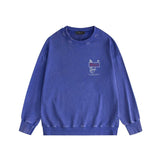 Amiri washed sweatshirt letter sign printing washed and distressed