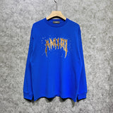 Amiri long sleeve shirts splash paint skeleton printing