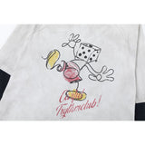 Men long sleeved shirt retrofake two-piece fun design men's loose