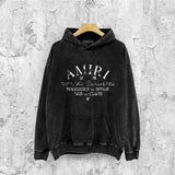 Amiri washed hoodie damaged little spider la&ca washed distressed printing