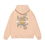 Amiri hoodie damaged oil painting sleeve print