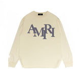 Amiri long sleeve shirts all gray overlapping letterprinting