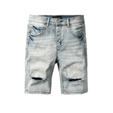 purple brand denim shorts