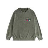 Amiri washed sweatshirt billiard cue printing washed and distressed
