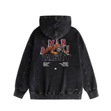 Amiri washed hoodie letter tiger washed distressed printing