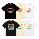 Rhude T Shirt Micro Label Wheat Ear Letter Print Short Sleeve T-Shirt
