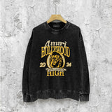 Amiri washed sweatshirt lion print washed old