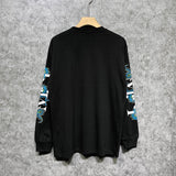 Amiri long sleeve shirts overlapping letter dragon printing