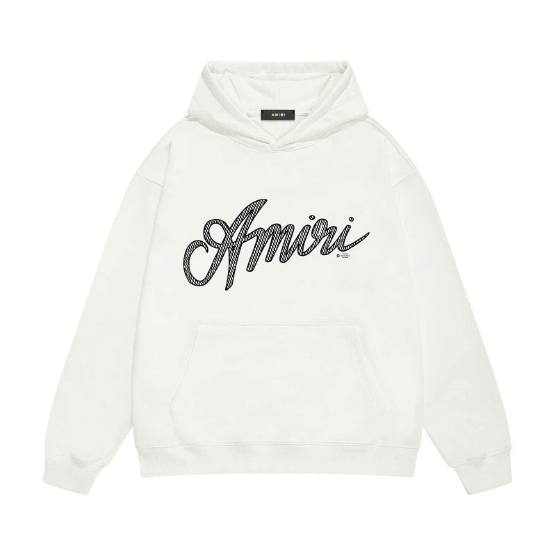 Amiri hoodie black and white print