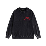 Amiri washed sweatshirt hollywood pure letterprinting washed and distressed