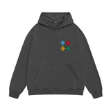 Amiri hoodie color block simple logo set print