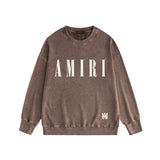 Amiri washed sweatshirt classic letter spider print washed old