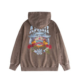 Amiri washed hoodie five-star rose distressed print