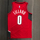 NBA Jerseys Trailblazer, Red (JORDAN) No. 0, Lillard