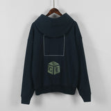 C.e hoodie spring and autumn c.e deep navy embroider rubik's cube hooded sweatshirt