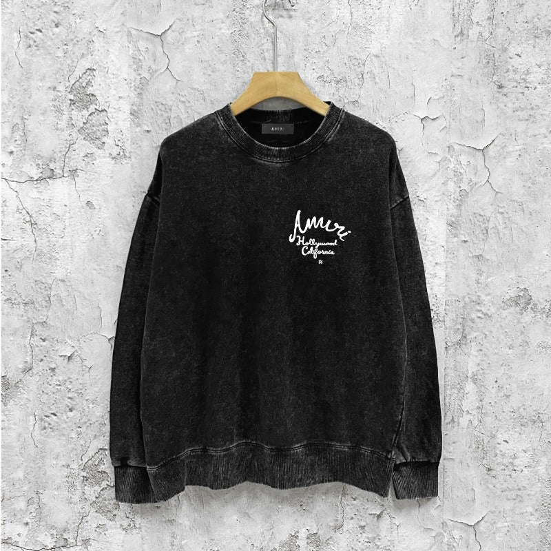 Amiri washed sweatshirt California Hollywood alphabet print washed old