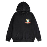 Amiri washed hoodie mirrored distressed printing