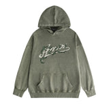 Amiri washed hoodie ye manletter washed distressed printing