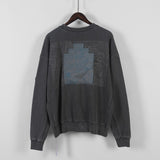 C.e sweatshirt spring & fall c.e embroiderletter batik round neck pullover sweatshirt