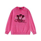 Amiri washed sweatshirt new font cobra print washed old