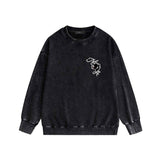 Amiri washed sweatshirt black panther printing washed and distressed