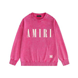 Amiri washed sweatshirt classic letter spider print washed old