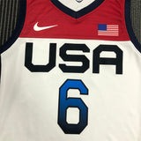 NBA Jerseys 2021 Olympics USA Team White 6, Lillard