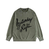 Amiri washed sweatshirt oblique art word printing washed and distressed