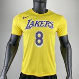 NBA Jerseys Lakers, yellow size 8, quick-drying short sleeves