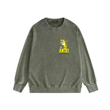 Amiri washed sweatshirt little tiger printing washed and distressed