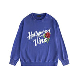 Amiri washed sweatshirt hollywood rose printing washed and distressed
