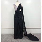 Women Party Dress Mesh Sequins Sexy Evening Dress (Ss0416)
