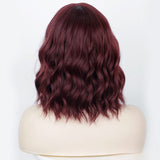 Women'S Wigs  Straight Bang Water Wave Short Curly Synthetic Wig