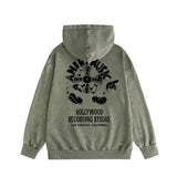 Amiri washed hoodie note fan distressed printing