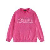 Amiri washed sweatshirt miter letter print washed old