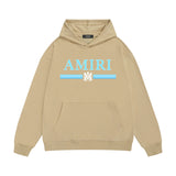 Amiri hoodie colorfulletter horizontal strip printing