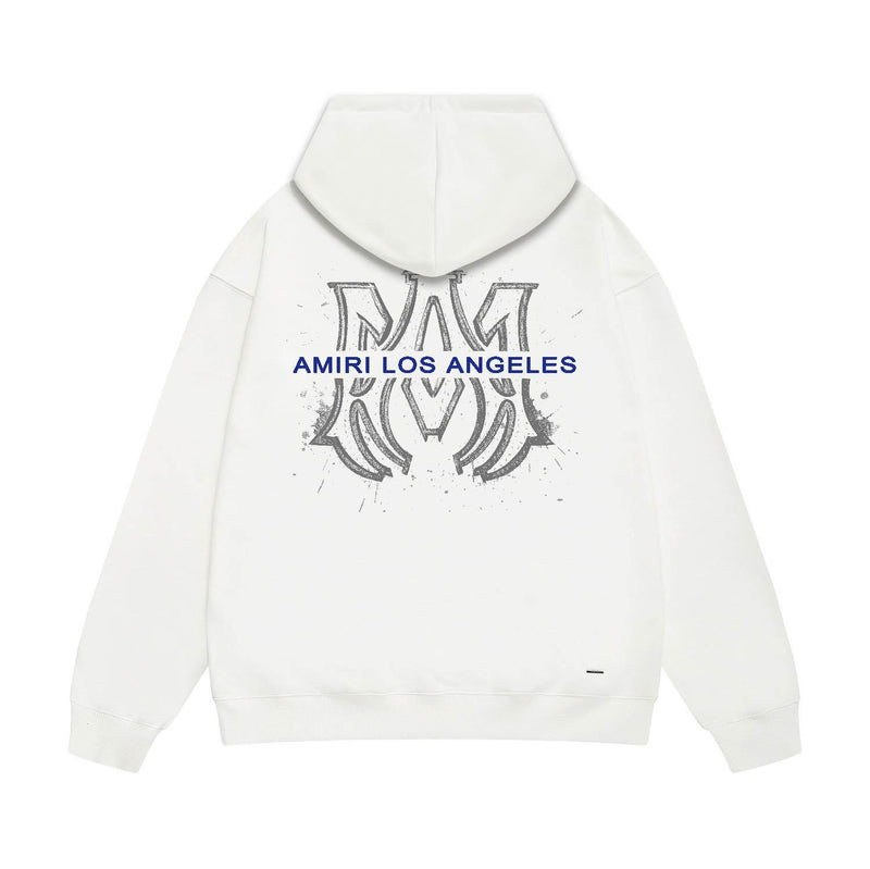 Amiri hoodie splash ink large simple logo sleeve printing