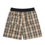 Rhude Shorts Casual Sports Mesh Checked Shorts Elastic Beach Pants