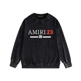 Amiri washed sweatshirt red font print washed old